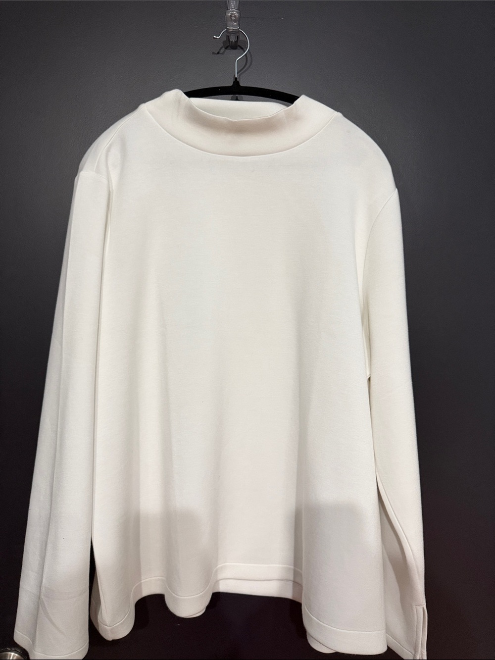SPANX Cream Mock Neck Pullover Sweater size 3 XL
